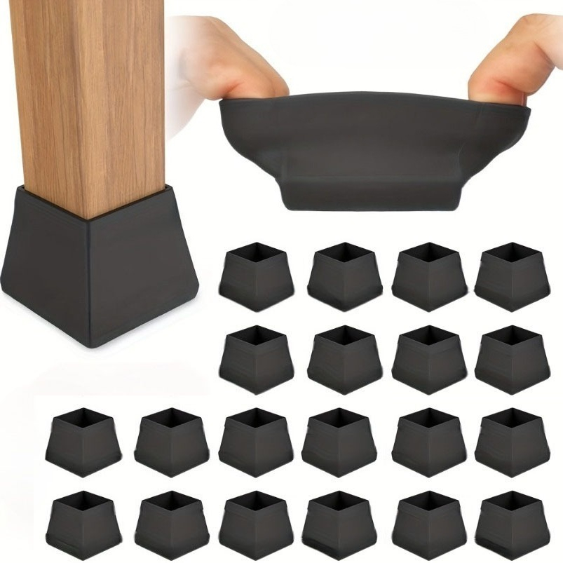 Outdoor Furniture Leg Protectors - แผ่นรองขาเก้าอี้และโต๊ะซิลิโคนขนาดใหญ่ 12 ชิ้น - แผ่นรองเฟอร์นิเจอร์กันลื่น เหมาะสำหรับพื้น
