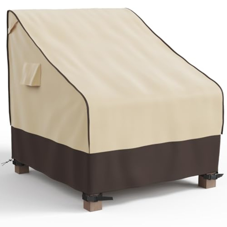 Outdoor Furniture Heavy - ผ้าคลุมเก้าอี้ลานบ้านกันน้ำ ทนรังสียูวี ผ้าคลุมป้องกันเฟอร์นิเจอร์สนามหญ้ากลางแจ้ง ผ้าอ็อกซ์ฟอร์ดทนทาน กันลม