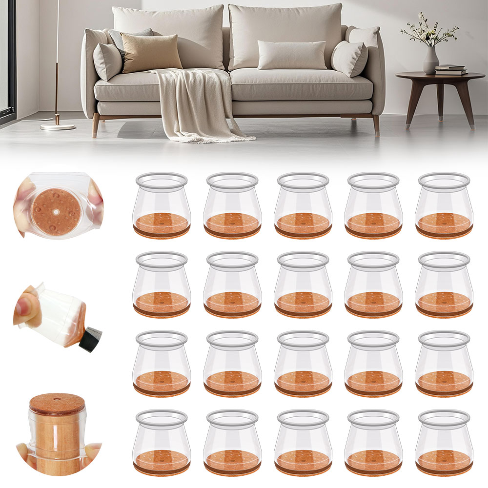 Outdoor Furniture Leg Protectors - ปลอกขาเก้าอี้ซิลิโคน 24-36 ชิ้น ป้องกันรอยขีดข่วน ปลอกหุ้มขาโต๊ะ เฟอร์นิเจอร์