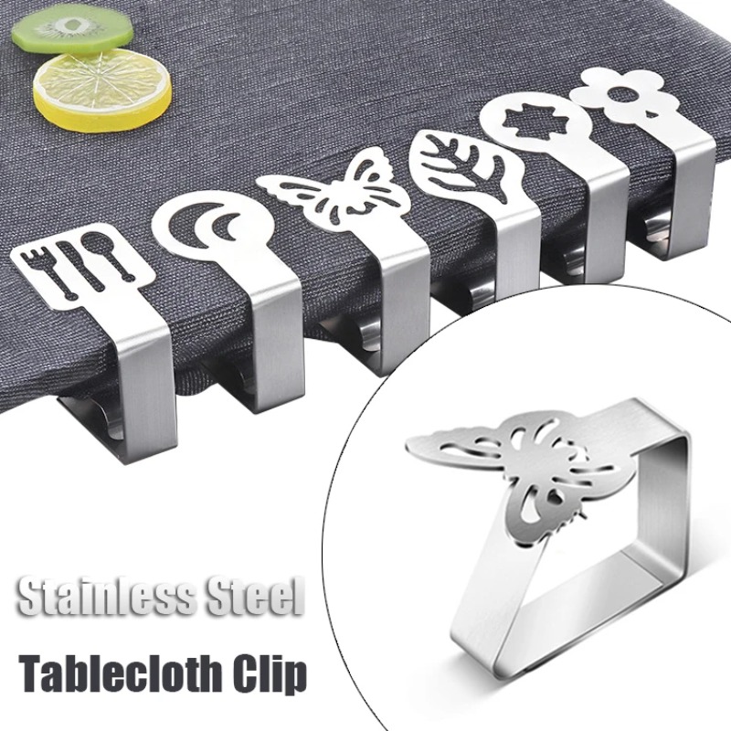 Outdoor Furniture European - 20PCS Cat PAW ผ้าปูโต๊ะคลิปสแตนเลสสตีลผ้าลื่น Clamps สําหรับโรงแรมกลางแจ้งงานแต่งงาน