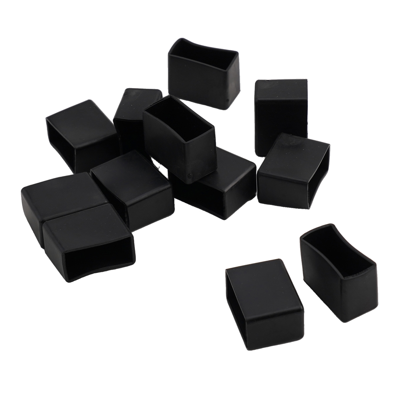 Outdoor Furniture Leg Protectors - 12 ชิ้น/เซ็ตสแควร์เก้าอี้ขาหมวกยางลื่นเท้าถุงเท้า Protector Pads เฟอร์นิเจอร์ Leveling