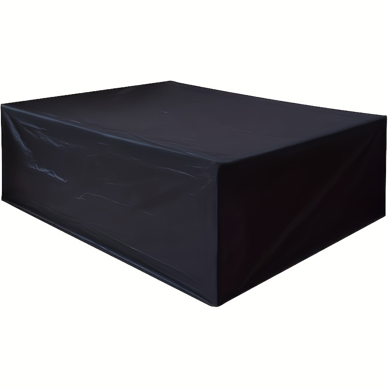Outdoor Furniture European - ผ้าคลุมเฟอร์นิเจอร์กลางแจ้งสีดำ, ผ้าคลุมโต๊ะและเก้าอี้ทำจากผ้า Oxford 420D, สำหรับกลางแจ้ง, กันน้ำ