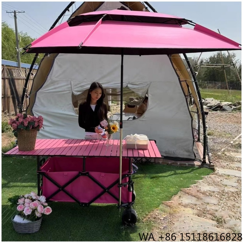 Outdoor Furniture Table - รถเข็นพับได้คุณภาพสูง 420 ลิตร ปรับความสูงได้ 4 ระดับ