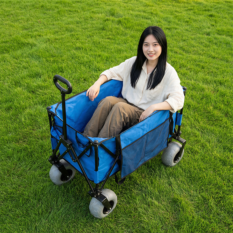 รถเข็นชายหาดโลหะพับได้ ล้อบอลล - Outdoor Furniture Table บทวิจารณ์และราคา
