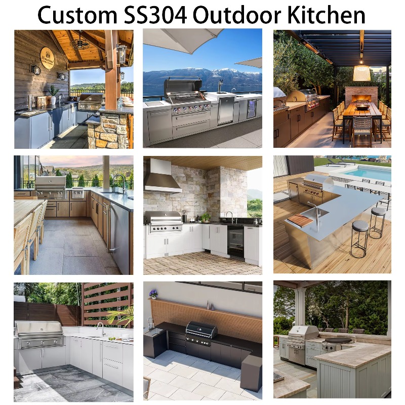 # ตู้ครัวกลางแจ้งสแตนเลสดีไซน์ - Outdoor Furniture Easy To Clean บทวิจารณ์และราคา