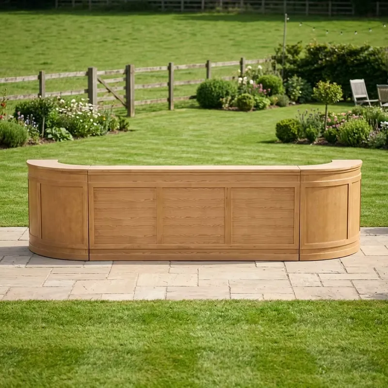 โต๊ะบาร์กลางแจ้งไม้เนื้อแข็ง ท - Outdoor Furniture Easy To Clean บทวิจารณ์และราคา