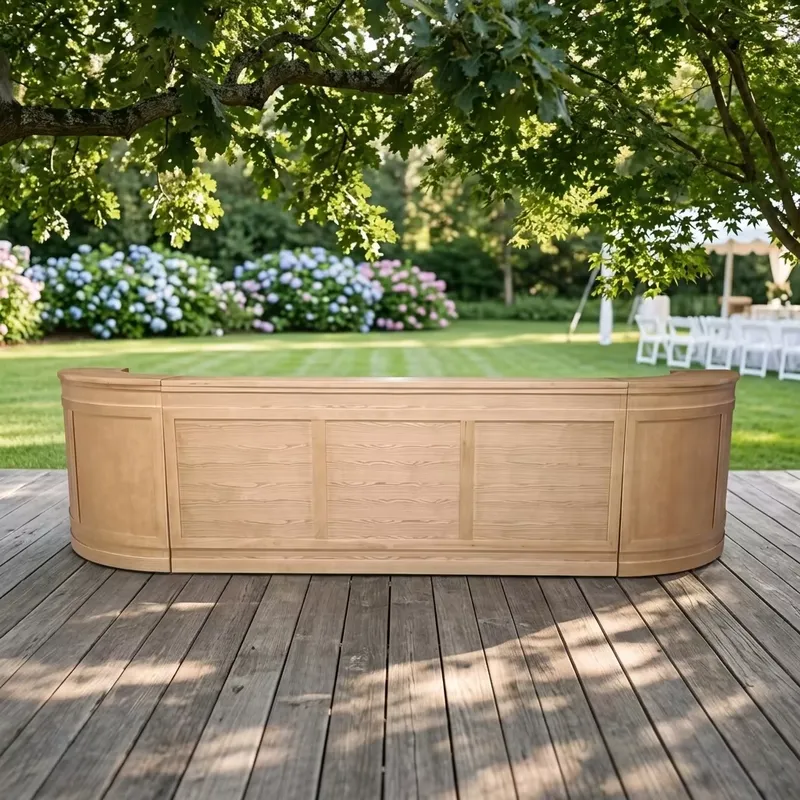 โต๊ะบาร์กลางแจ้งไม้เนื้อแข็ง ท - Outdoor Furniture Easy To Clean บทวิจารณ์และราคา