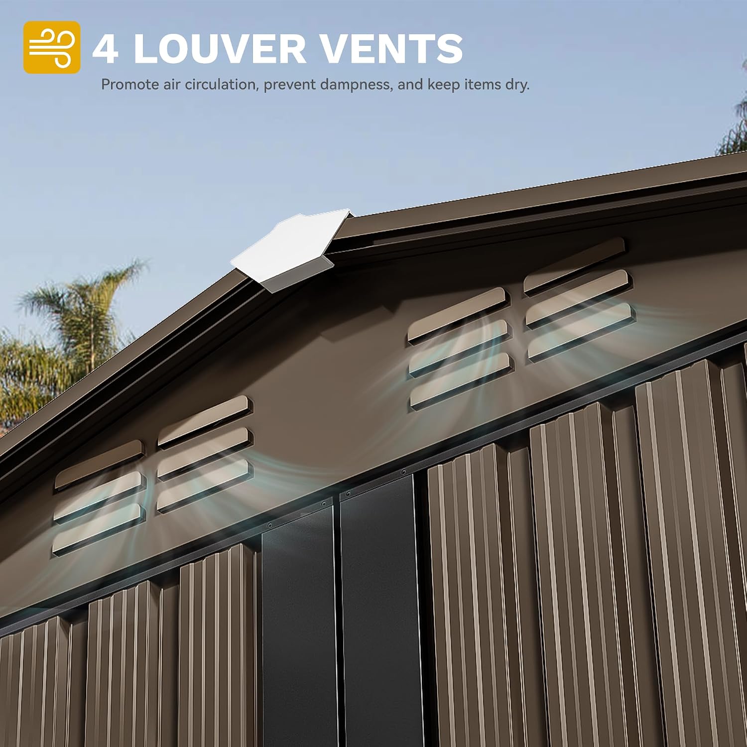 โรงเก็บของกลางแจ้งโลหะขนาด 6x4 - Outdoor Furniture Heavy บทวิจารณ์และราคา