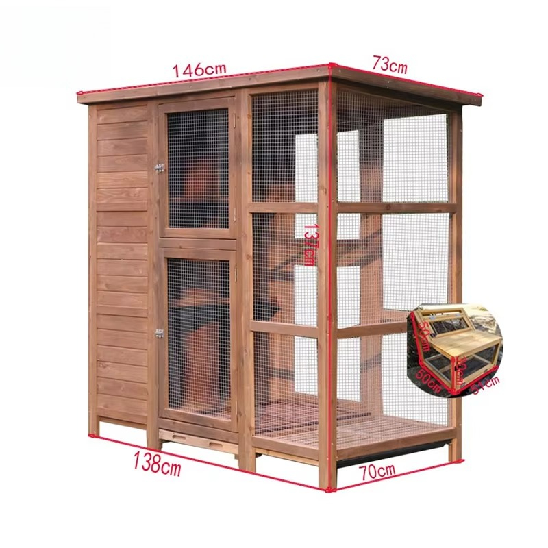 กรงนกไม้ขนาดใหญ่สำหรับกลางแจ้ง - Outdoor Furniture Easy To Clean บทวิจารณ์และราคา
