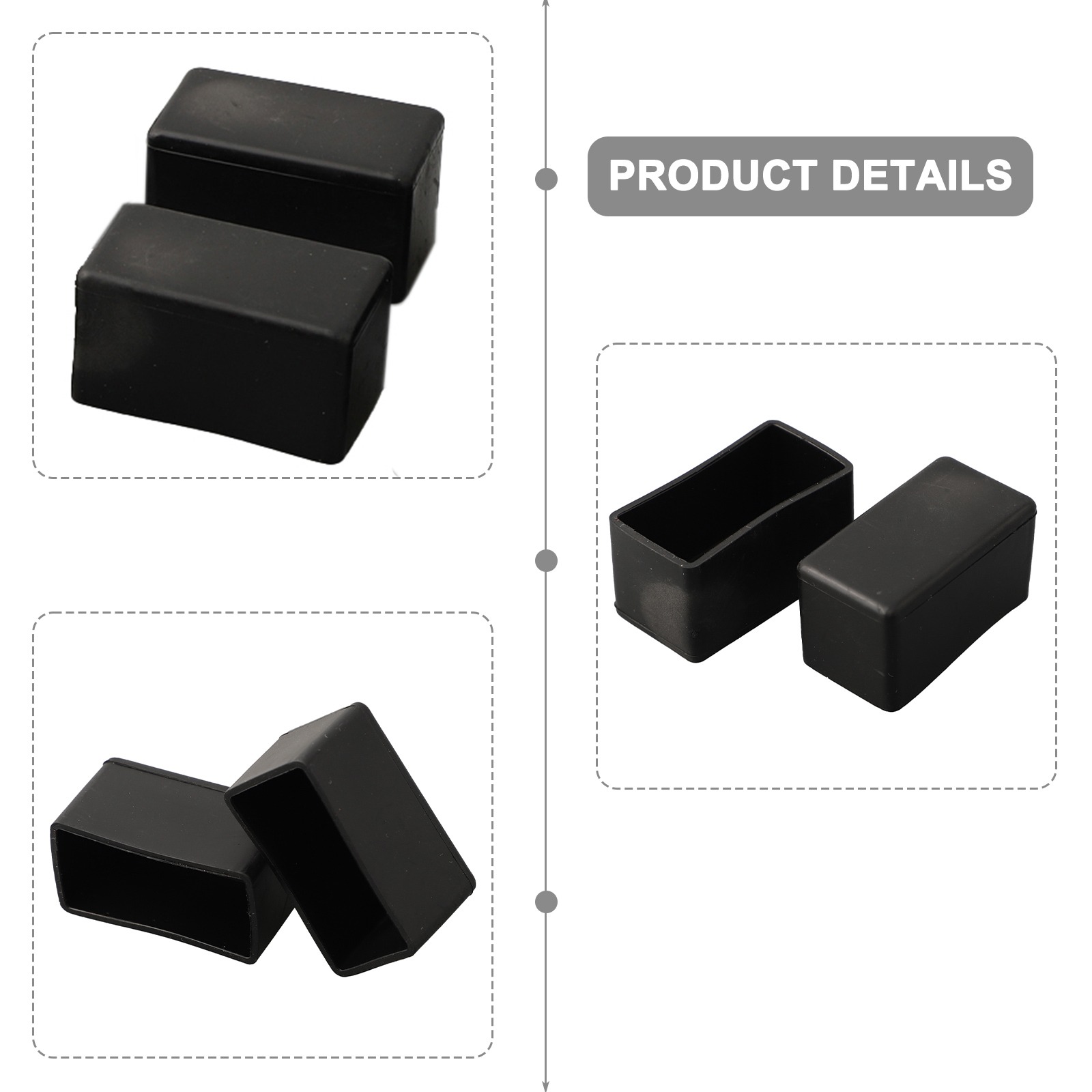 12 ชิ้น/เซ็ตสแควร์เก้าอี้ขาหมว - Outdoor Furniture Leg Protectors บทวิจารณ์และราคา