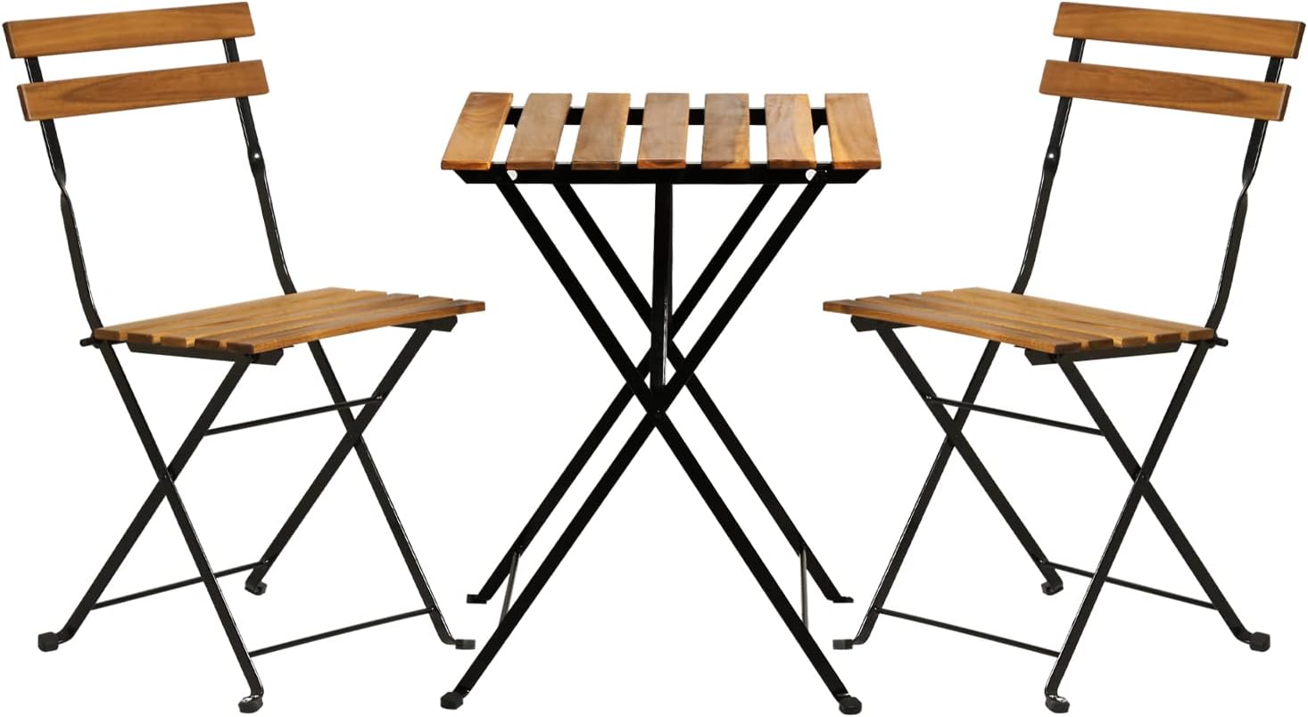 ชุดโต๊ะบิสโทรพับได้ 3 ชิ้น ทำจ - Outdoor Furniture Table บทวิจารณ์และราคา