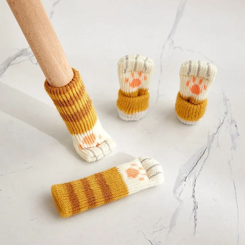 4 ชิ้นลื่นสวมใส่น่ารัก Cat Paw - Outdoor Furniture Leg Protectors บทวิจารณ์และราคา
