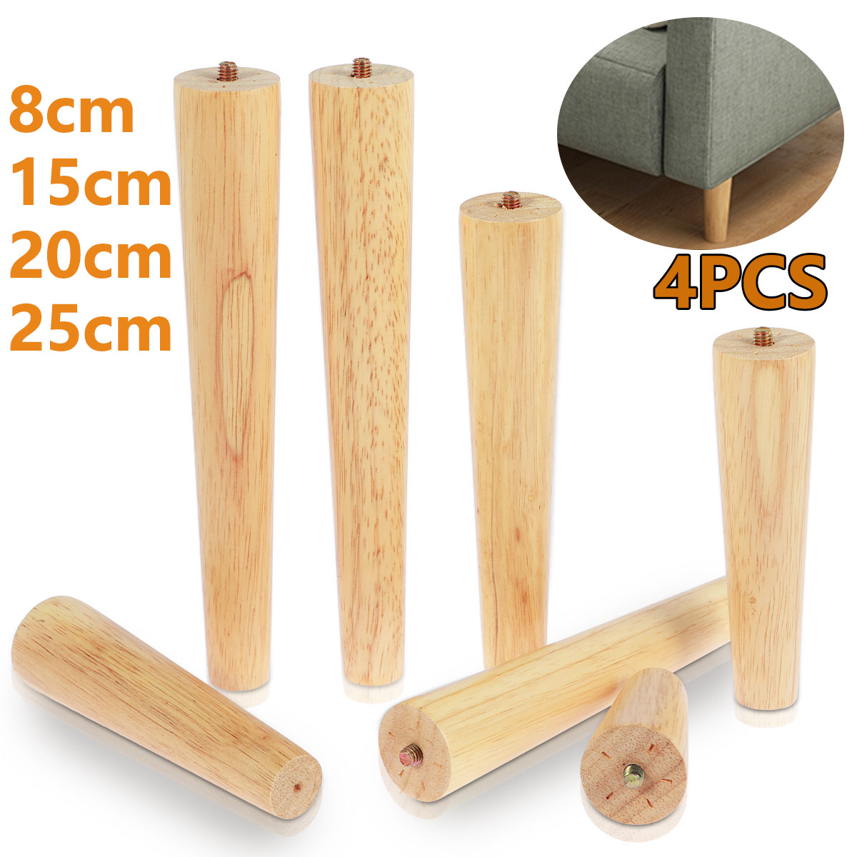 4ชิ้น8/15/20/25ซม. ฟุตเฟอร์นิเ - Outdoor Furniture Leg Protectors บทวิจารณ์และราคา