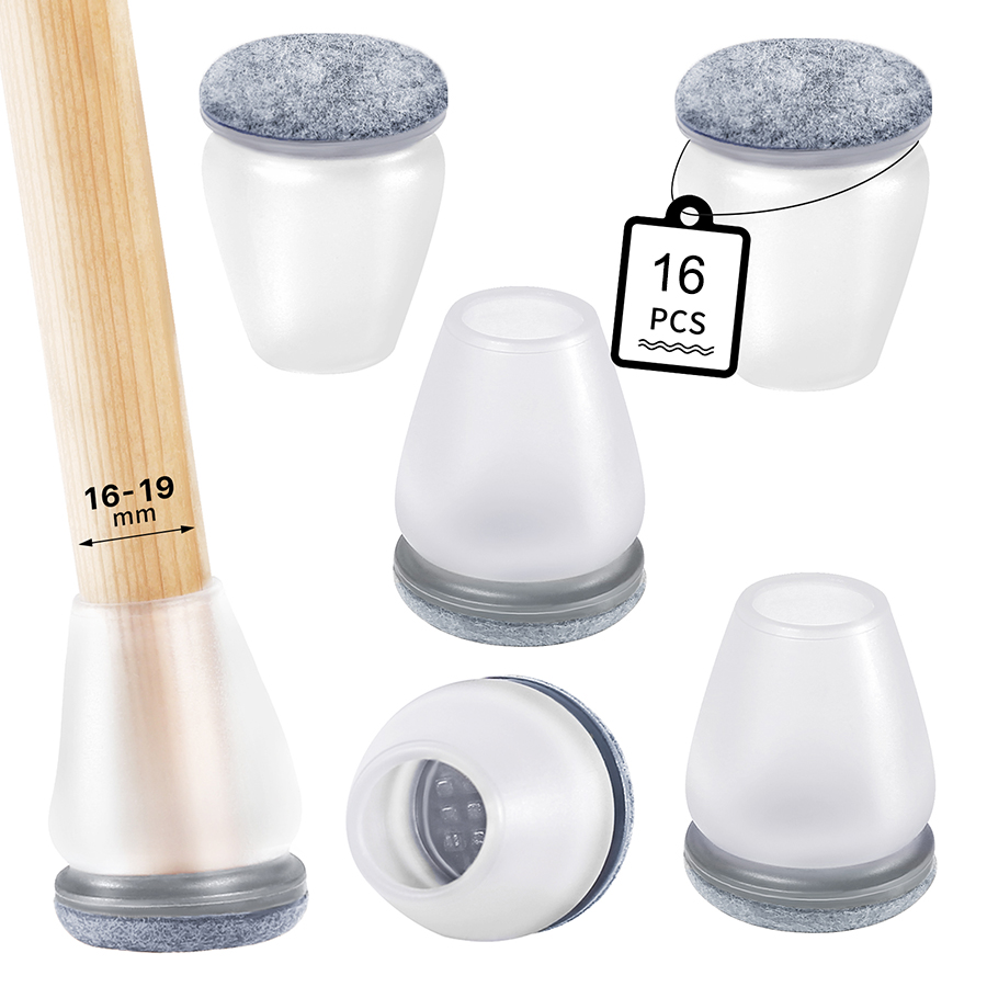16PCS เก้าอี้เท้าเส้นทแยงมุมขา - Outdoor Furniture Leg Protectors บทวิจารณ์และราคา
