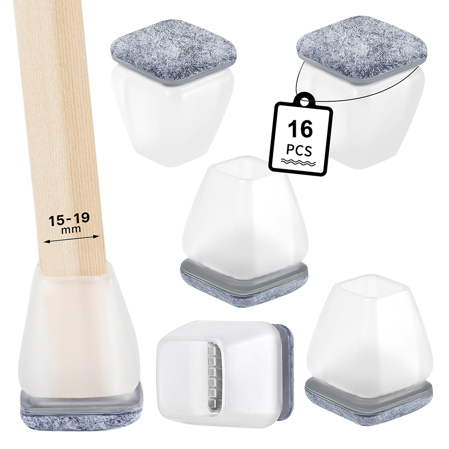16PCS เก้าอี้เท้าเส้นทแยงมุมขา - Outdoor Furniture Leg Protectors บทวิจารณ์และราคา