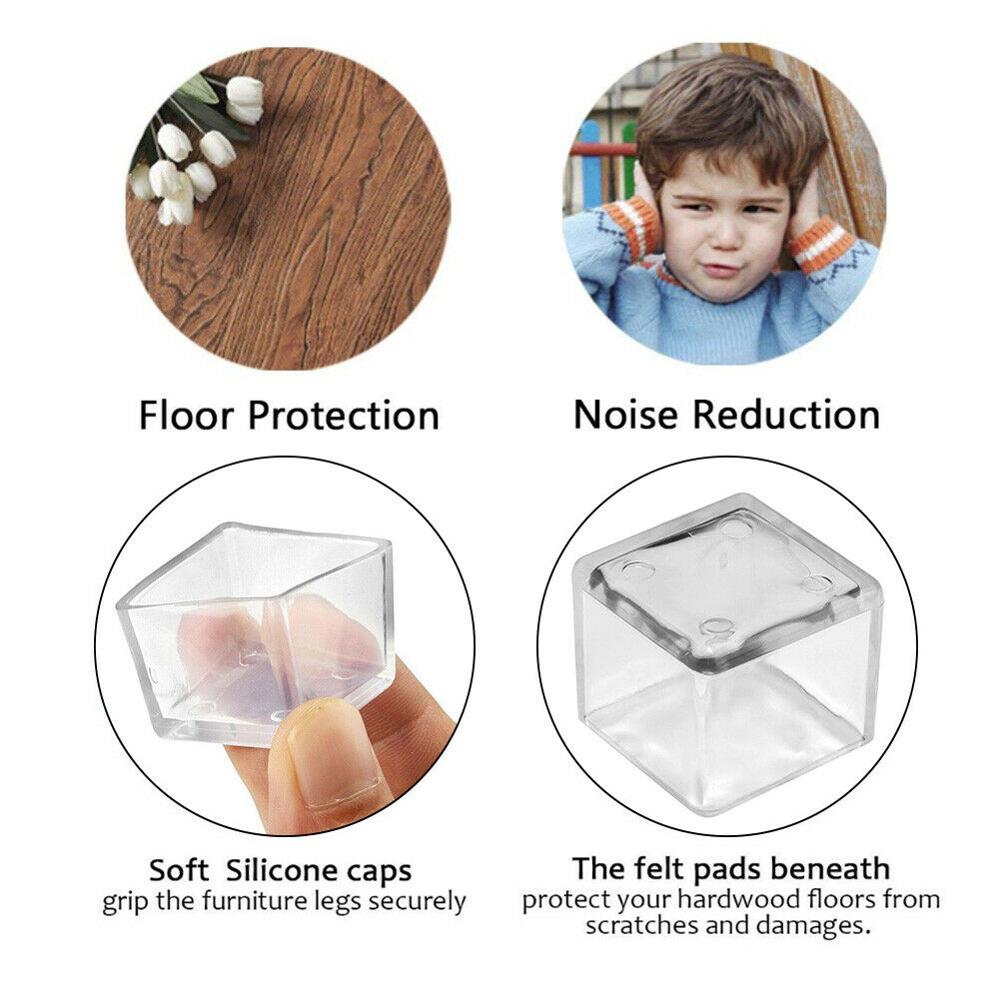 8Pcsสแควร์/สี่เหลี่ยมผืนผ้าซิล - Outdoor Furniture Leg Protectors บทวิจารณ์และราคา